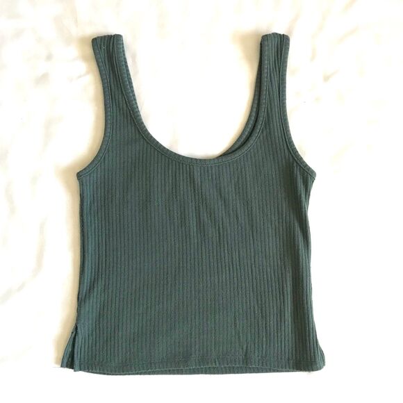 Mind Code Tank Top Blue Ribbed Crop Top Size S/M Cami Basic Capsule - Picture 1 of 6
